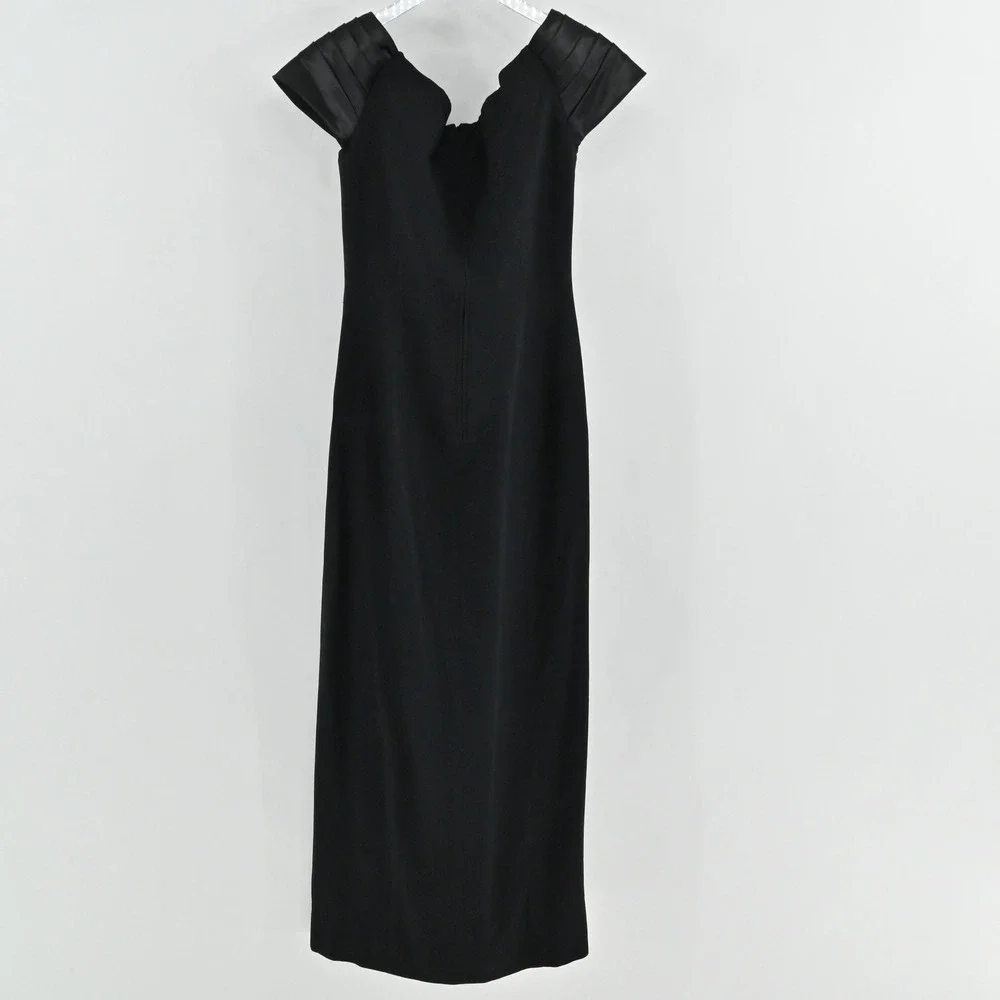 Vtg Morton Myles Dress Size 10‎ Whimsigoth Dark Romantic Gown Formal Maxi Slit - Picture 3 of 13